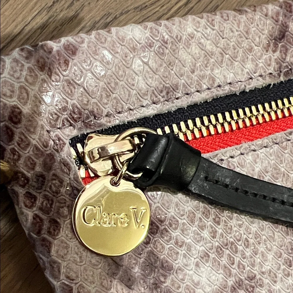 Clare V Grande Fanny leather crossbody belt snakeskin bag NWOT - Picture 8 of 11